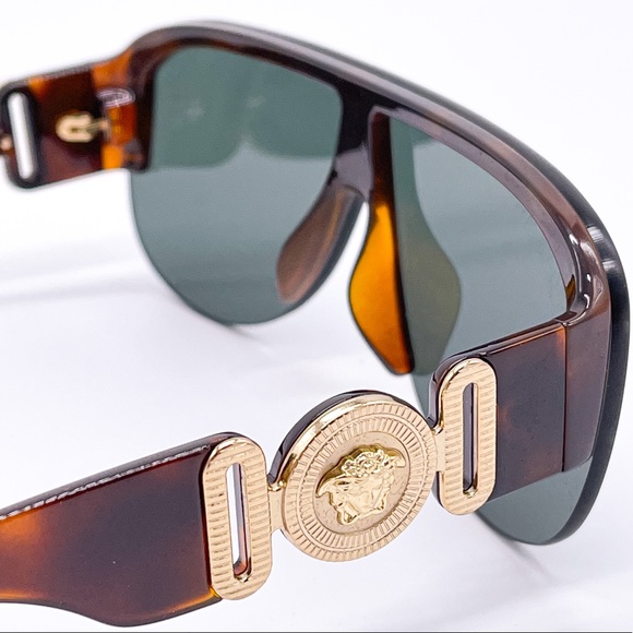 NEW VERSACE VE4391 5317/71 HAVANA SHIELD UNISEX SUNGLASSES VERSACE VE 4391 main image 6